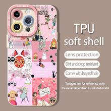 Personajes de la película Ghibli sobre un fondo rosa, adorables y encantadores. Esta elegante funda es compatible con Samsung, Apple, VIVO, OPPO, Motorola, Transsion, Google, Xiaomi y Honor. Fabricada en silicona TPU, ofrece protección contra golpes y caídas, además de una sensación superior. Es un regalo ideal para familiares, amigos y seres queridos, y una opción perfecta para San Valentín y Año Nuevo. - Blanco - Ver 5