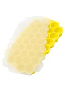 Molde de silicona para cubitos de hielo en forma de panal de 37 cavidades con tapa, molde para hacer hielo, bandejas de cubitos de hielo apilables y creativas, molde de cubitos de hielo de fácil extracción, temporada de regreso a clases - Multicolor - Ver 13
