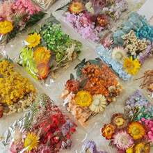Colorful Dried Flower Wreath Epoxy Resin DIY Bouquet Wreath Candle Making Home Wedding Box Flower Decor / Colored Natural Dried Flower With Epoxy Resin Handmade Crafts - Random Color - View 1