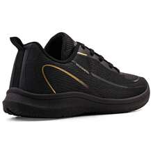 Women's And Men's Tennis Shoes For Gym, Running, Casual, Sports, EVA, Lace-Up, For Gym And Fitness - 金黑 - 查看 5