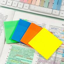50pcs Transparent Sticky Notes, Memo Pad, Diary, Student Stationery, Office Supplies, Essential For Back To School Season - Clear - View 11