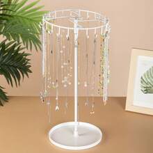 Rotating Necklace Stand Jewelry Storage Display Stand 14inch With 23 Hooks Black Short Style Black Size 8.275. 913.8inch Necklace Stand Jewelry Tower - 1 - View 11