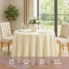 10 Pack Premium Tablecloth, Polyester Reusable And Washable Table Clothes, Polyester Fabric Table Covers For Wedding, Party, Banquet - Ngà voi - Xem 7