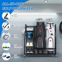 Golf Bag Stoe Gae Organizer Extra Large Size Golf Bag Stoe Stand And Golf Equment Rack  Gae Sed Basement - 2 Golf Bag Rack - View 4