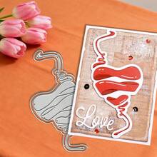 Creative Love Dies, DIY Scrapbooking Album And Embossing Stencil, Greeting Card Making Tool, Card Paper Cutting Crafts ,Gift Card Making Template Die Cuts. - Silver - View 7