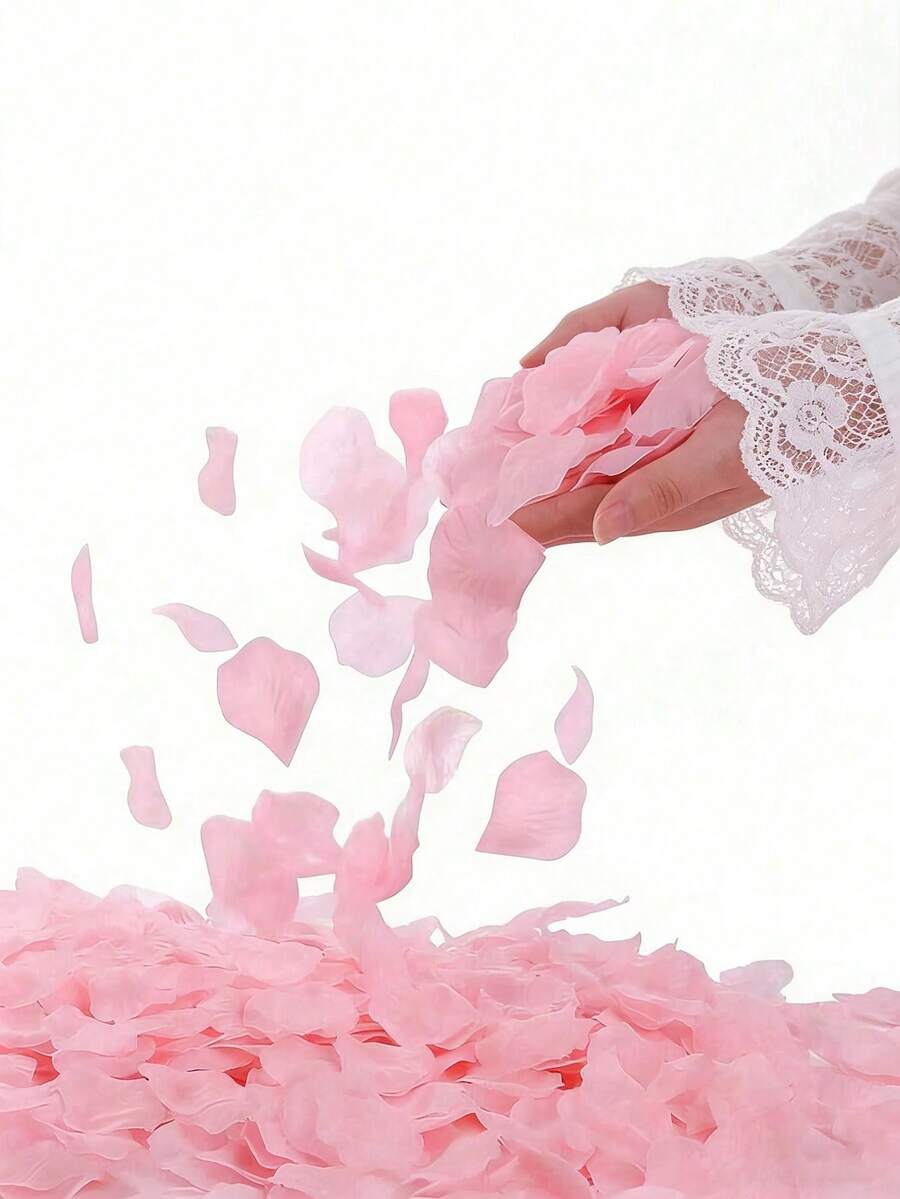 2000/4000片粉色玫瑰花瓣，适用于婚礼、求婚、周年纪念、浪漫之夜、春季装饰、家居装饰、婚礼装饰、花瓣、礼盒填充物、浪漫玫瑰、求婚玫瑰花瓣、生日礼物、返校用品、房间装饰、派对礼品、新娘送礼会、毕业典礼、单身派对等多种场合。 - 粉色 - 查看 1