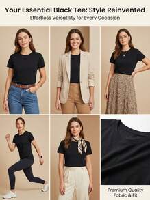Women's  Graphic T-Shirt - "Show Me Your Tito's" Leopard Print Vodka Bottle Design, Soft Cotton Casual Tee, Flattering Relaxed Fit For Brunch & Weekend Errands, Gift For Vodka Lovers - 黑色 - 查看 6
