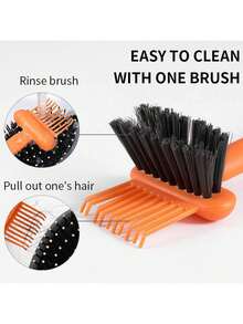 1/3pcs Comb Cleaning Brush, Air Cushion Fur Brush Cleaner, Reusable Roller Comb Cleaner, Hair Styling Tools, Kitchen, Bathroom, Home Supplies - Multicolor - View 4