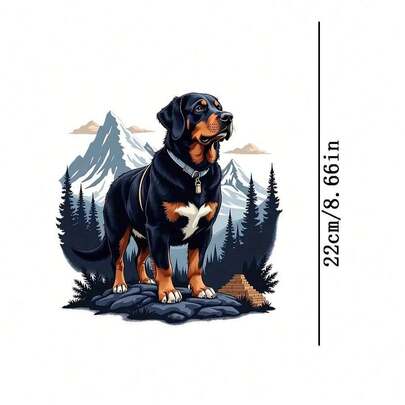 1 Stück/2 Stücke/3 Stücke Schneebergrottweiler Hund Bügelbild, DIY Accessoire geeignet für T-Shirts, Jeans, Pullover, Taschen, Kissen