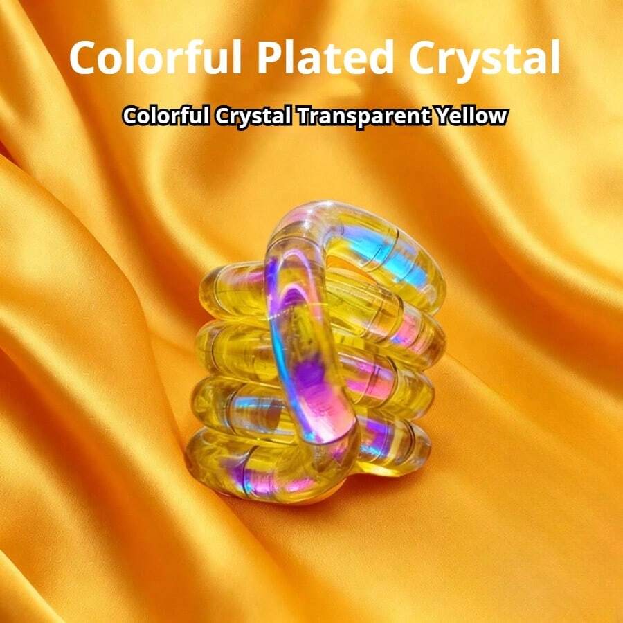 1个彩虹电镀扭扭指尖玩具 - 减压玩具、挤压玩具、软玩具、捏捏乐玩具、指尖玩具、史迪奇玩具、旅行玩具、课堂指尖玩具、迷你洗澡玩具、圣诞文具减压球、生日礼物、完美礼物、复活节礼物、圣诞节礼物、万圣节礼物、平安夜礼物