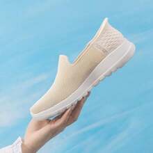 Skechers Women's Lightweight Breathable Athletic Sneakers, Shock-Absorbing Non-Slip Casual Shoes, 124641-OWHT - Milky - View 1