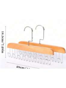 1/2件装多功能肩带挂架，文胸和吊带背心收纳架，无缝晾衣架 - 米色 - 查看 11