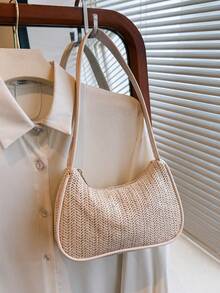 Bolso de hombro minimalista de unicolor y de moda, esencial para viajar, visitar amigos, fotografía - Bolso de hombro de estilo callejero casual para mujer - Multicolor - Ver 15