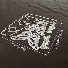 1pc Creative Grid Circle And Butterfly Shaped Metal Cutting Dies, Ideal For Scrapbooking, Embossing, Handmade Cards And Gift Making - A - View 11