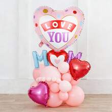 25 Stücke Herz-verknüpfter Ballon Set für den Muttertag, enthält Herz-verknüpfte Ballons, herzförmige Ballons, Latex Ballons, geeignet für Muttertagsparty, Geschenk für Mama, Geburtstagsdekoration, Feiertagsdekoration, Jahrestag, Fotorequisiten - Mehrfarbig - Übersicht 7