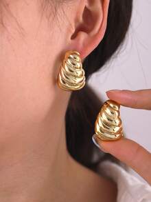 18pcs Earrings Set, Suitable For Daily Wear, Spring Festival Travel, Tourism, Festivals And Parties - Yellow Gold - View 9