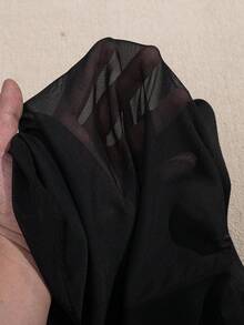 jeederkim 新款夏季女款比基尼上衣配金屬裝飾，搭配透視迷你裙，適合海灘穿著度假，黑色，度假風 - 黑色 - 查看 11