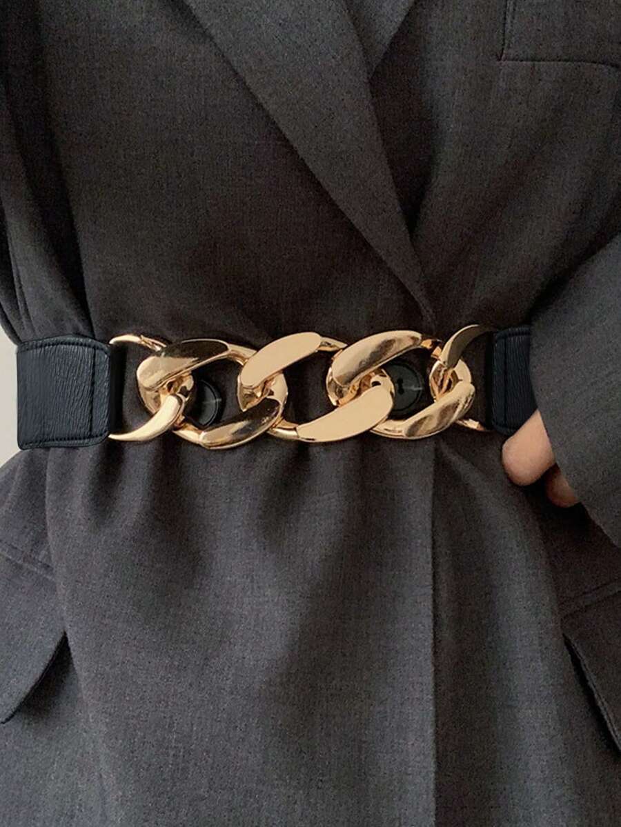 1pc Women's Dark Renaissance Halloween Accessory Fashion Braided Waist Belt, Suitable For Halloween Party Or Daily Wear