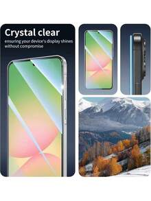 Shockproof Tempered Glass Screen Protector 4-In-1 Set 2pcs Galaxy A56 Tempered Glass Screen Protector + 2pcs Camera Lens Protector, Fit For Galaxy A17/A16/A15/A14/A55/A50S/A54/A53/A52/S24FE, Dual-Layer Shatterproof High-Definition Tempered Glass Screen Protector, [9H Hardness][Anti-Shock][Anti-Scratch], Phone Accessories, Compatible With Phone Cases, Spring Birthday Gift - Clear - View 8