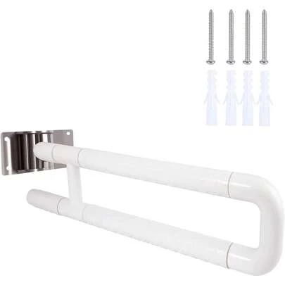 Toilet Safety Handle – 60x13cm Folding Grab Bar With Glow Technology, Non-Slip Surface, Easy Install For Shower, Tub & Bathroom Use