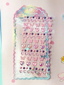 3D Embossed Glow-In-The-Dark Collage Stickers, Cartoon Mountain & Sea Landscape Decal Stickers. Decorative Stickers, Gifts. Home Room Decor, Party Decor, Birthday Gifts, Various Holiday Gifts - Multicolor - View 1