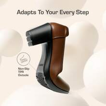 Women's Chunky Round Toe Low Block Heels Pumps Comfortable Round Toe Elegant And Fashionable Dress Wedding Work Shoes - 咖啡棕 - 查看 5