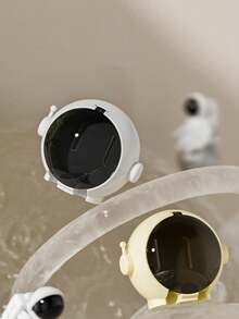 1个牙刷架，创意可爱宇航员造型防水浴室壁挂式牙刷收纳架，精美浴室收纳架，圣诞/新年礼物，学习用品 - 彩色 - 查看 4