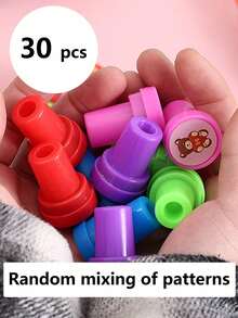 10/30pcs Random Cartoon Stamp Set, Anime Pattern, Birthday Party Gift - A - View 8