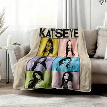 1PC KATSEYE Movie Poster Flannel Throw Blanket 50"X60" (Multiple Sizes) - Pink Filter Group Portrait & Directed By HYBE, Tapestry Wall Hanging, Room Decor, Perfect For Sofa, Bed, Office, Movie Poster Gift - nhiều màu 5 - Xem 3