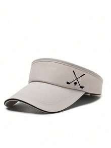 Black Sunshade Outdoor Minimalist Casual Hat, Neutral And Fashionable Sunshade Hat, Golf Print, Hat Widened Brim Sunshade Top, Golf Hat, Sports Hat, Summer Marathon Baseball Hat, Sunshade Hat Casual, Casual, Fashionable, Minimalist, Travel And Outdoor. - Multicolor - View 11