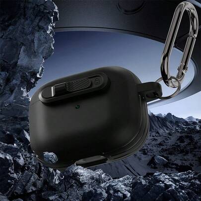 适用于苹果 4/3 Pro 2/1/2 耳机外壳 Rock Cloud 横向扣环无线蓝牙耳机外壳挂钩防摔保护套