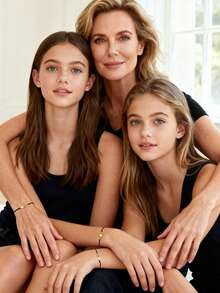 2/3/4-Piece Mother-Daughter Bracelet Set Mother's Day Gift Heart-Shaped Matching Bracelets Daughter's Birthday Present The Perfect Mother's Day Bracelet Gift For Mom And Me Back-To-School & Graduation Season Mother-Daughter Bracelets - Golden Heart Bracelet - View 7