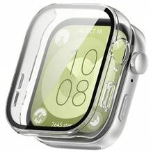 Funda protectora de vidrio templado resistente a los arañazos para Watch Fit 3/4/4 Pro, carcasa de material de PC duradero, accesorio protector para smartwatch - Color transparente - Ver 7