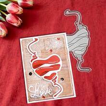 Creative Love Dies, DIY Scrapbooking Album And Embossing Stencil, Greeting Card Making Tool, Card Paper Cutting Crafts ,Gift Card Making Template Die Cuts. - Silver - View 5