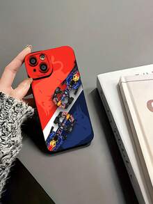 Cars Racing Colorful Background. This Stylish Black Phone Case Is Compatible With Samsung, Apple, , , , Transsion, ,  And Honor. Made Of TPU Silicone, It Offers Shock And Drop Protection And A Superior Feel. It's An Ideal Gift For Family, Friends, And Loved Ones, And A Perfect Choice For Valentines Day And Year's Gift. - 黑色 - 查看 6