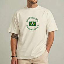Camiseta Copa Do Mundo Caimento Confortável Brasil - Amarelo - Visão 6