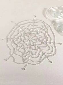 1件优雅女士闪亮水晶帽饰，浪漫新娘珠宝发饰 - 銀色 - 查看 3