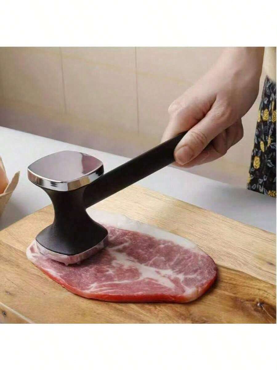 Double-Sided Meat Tenderizer, Steak Hammer, Double-Sided Pounding Tool, Garlic Crusher, Meat Tenderizer, Chicken Shredder, Manual Meat Grinder, Multi-Functional Steak & Chicken Meat Tenderizer