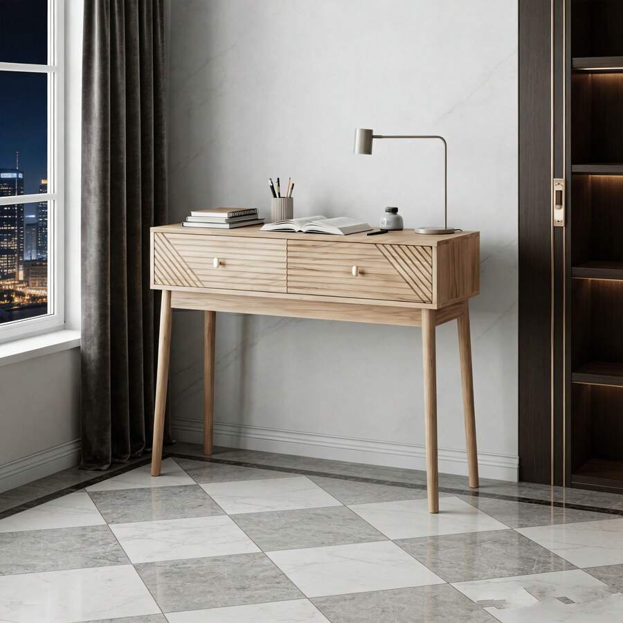 Bench Table - Oak + MDF + Particle Board - View 1