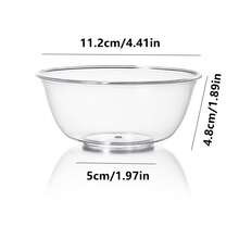 12/50/75pcs Transparent Dessert Bowls And Plastic Bowls, Suitable For Desserts, Soups, Salads, Ice Creams, Party Catering, Weddings, Picnics, And Home Or Event Parties - Clear - View 2