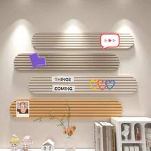 4pcs/Set Soft Cork Board, Nordic Minimalist Style Decorative Felt Board, Multi-Color Combination, Multi-Functional Wall Decor, Reusable, No Drilling Required, Non-Damaging To Walls, Can Insert Pins, Suitable For Home, School, Office Decoration, Photo/Message Display Board, School Supplies, Back To School, Christmas, Halloween, Valentine's Day, New Year, Birthday, Anniversary Romantic Decor - 60*15 cm - View 4