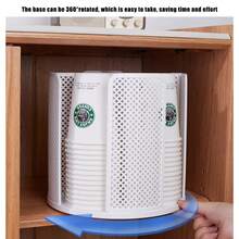 1pc Plastic Cup Holder Storage Box - Stackable, Space-Saving Design, Suitable For Coffee Cups And Lids, Multipurpose For Home, Office, Kitchen, Bar, Buffet, Easy To Clean - Multicolor - View 4