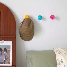 3pcs Adorable Creative Screw Nail Adhesive Hooks | Wall Mount, Fashion Style, Plastic Material, No Drilling Required, Utility Hooks - Multicolor - View 10