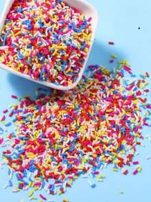 20g Soft Clay Slice Granules, Simulated Cream Decor Accessories For Phone Cases & Jewelry, Mixed Color PVC Realistic Long Soft Clay Slice Creative DIY Decor Filler Accessories (Random Mix Shipped) - Multicolor - View 5