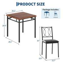 Dining Table & Chair Sets - Nogal Table + 2 Chairs - View 2
