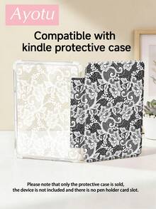 Ayotu White Lace Pattern Case With Pen Slot, Y Stand Flip Case Compatible With A16 , Pro 13 12.9 11, Air 11 13, Mini, Air 11inch Case, Kindle (11th Generation-2024 Release), Kindle Paperwhite 12th Gen 2024 - Multicolor - View 10