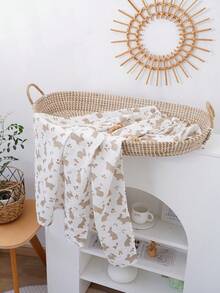 1件狮子和大象图案夏季婴儿襁褓毯 - 彩色 - 查看 8