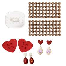 100 piezas de letras + 1 mango transparente Sello de letras de arcilla, Juego de sellos de letras y números de cerámica, Herramienta de arcilla polimérica para hacer joyas - transparente - Ver 12