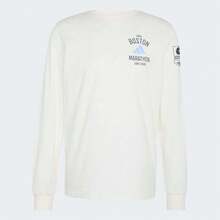 Adidas 男士 BM26 LS T 130 M 长袖T恤，针织无领 TKG4567 - 米色 - 查看 2