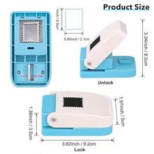1pc 0.8 Inch Rectangular Stamp Punch, Stamp Perforator, Manual Hole Punch, Suitable For Crafting, Scrapbooking, Diary, Card Making - A - View 13